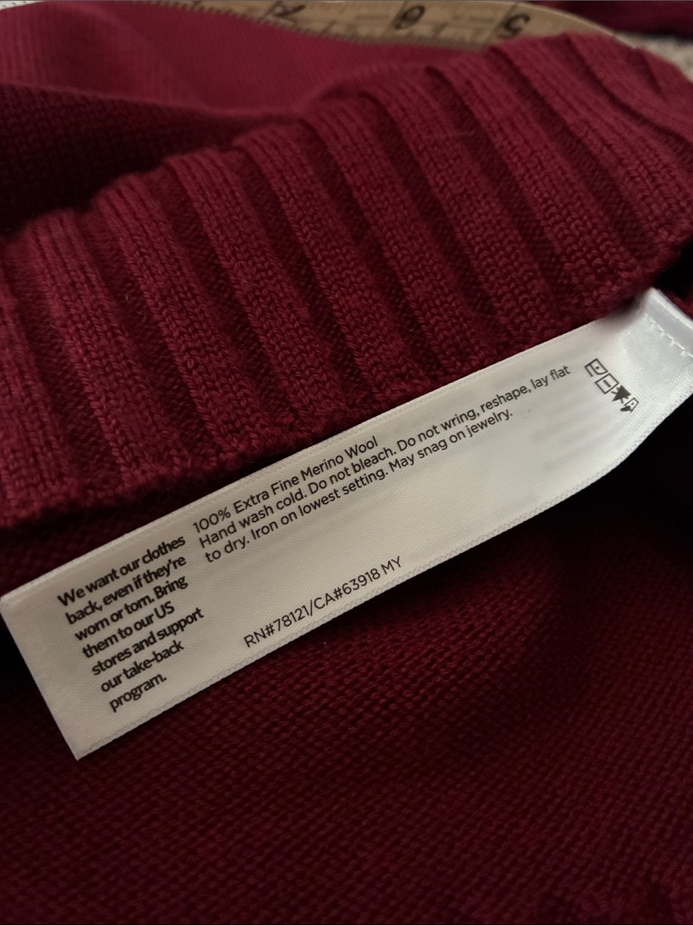 Eileen Fisher V-Neck Sweater in Rust Red - Picture 7 of 9